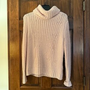 Banana Republic Pink Cowl Neck Wool Sweater